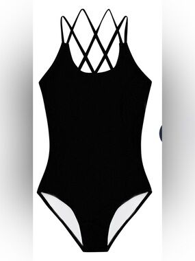 NWT-14 Girls Black Strappy Back 
Kanu Surf Co.